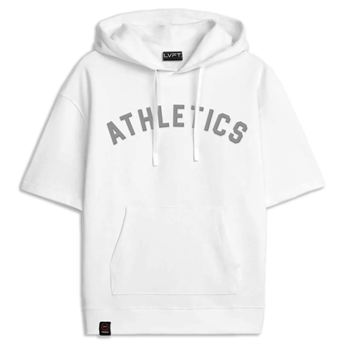 Athletics Short Sleeve Hoodie- White