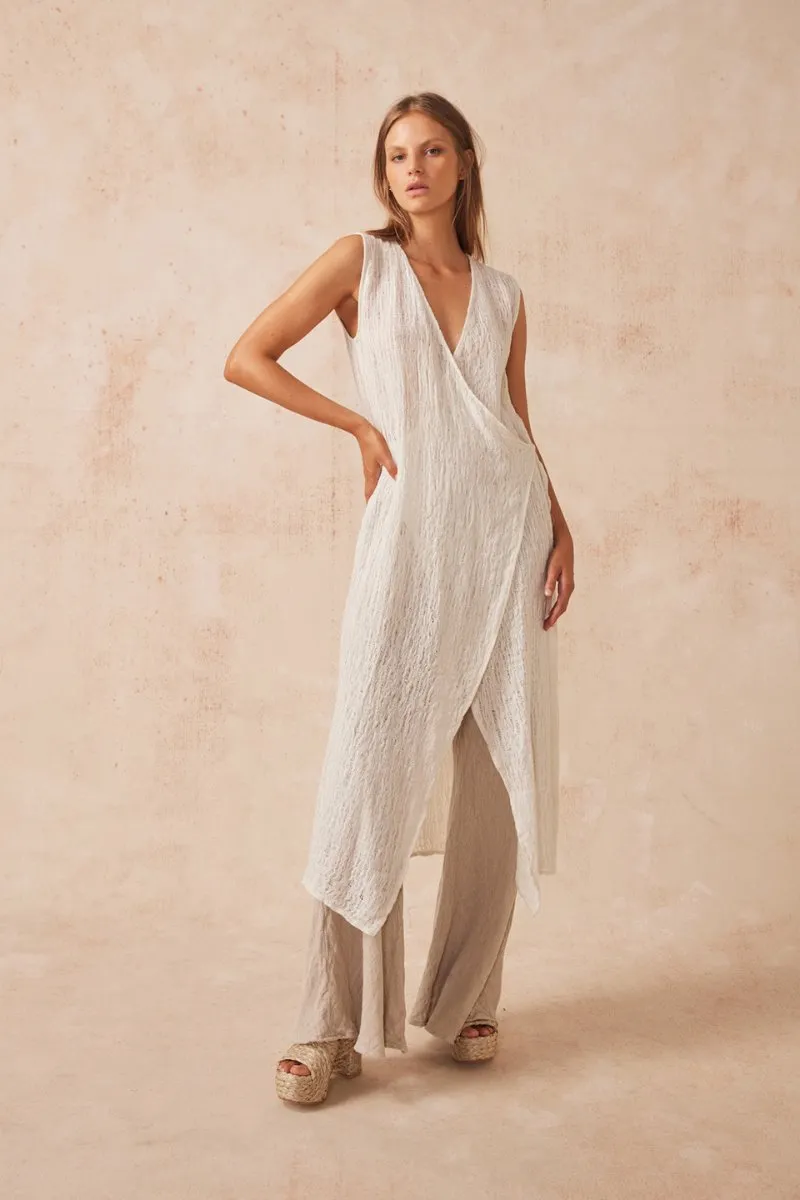 ATLAS SLIP MIDI DRESS-STRACCIATE