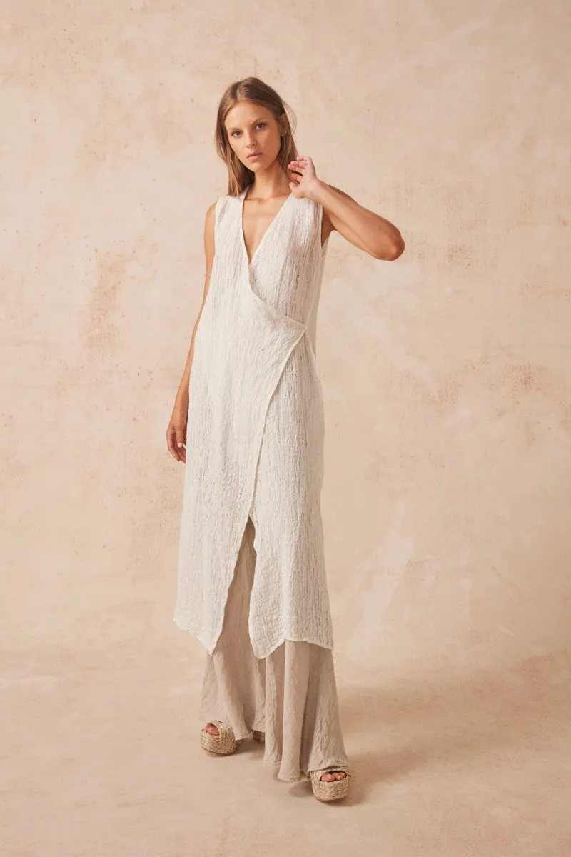 ATLAS SLIP MIDI DRESS-STRACCIATE