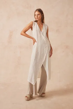 ATLAS SLIP MIDI DRESS-STRACCIATE