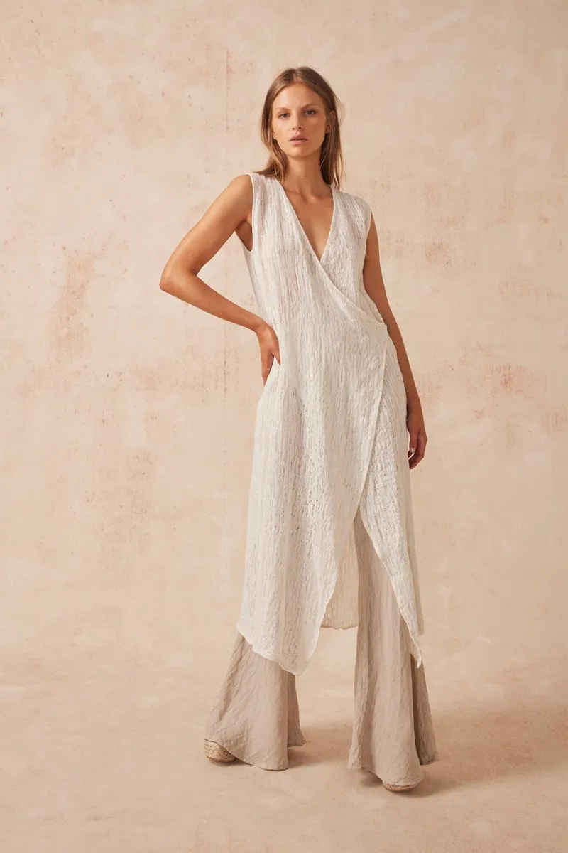 ATLAS SLIP MIDI DRESS-STRACCIATE