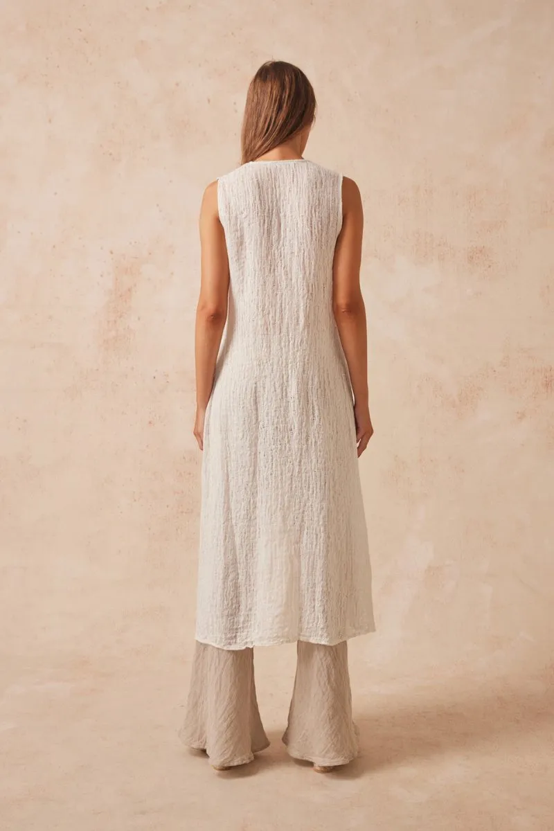 ATLAS SLIP MIDI DRESS-STRACCIATE