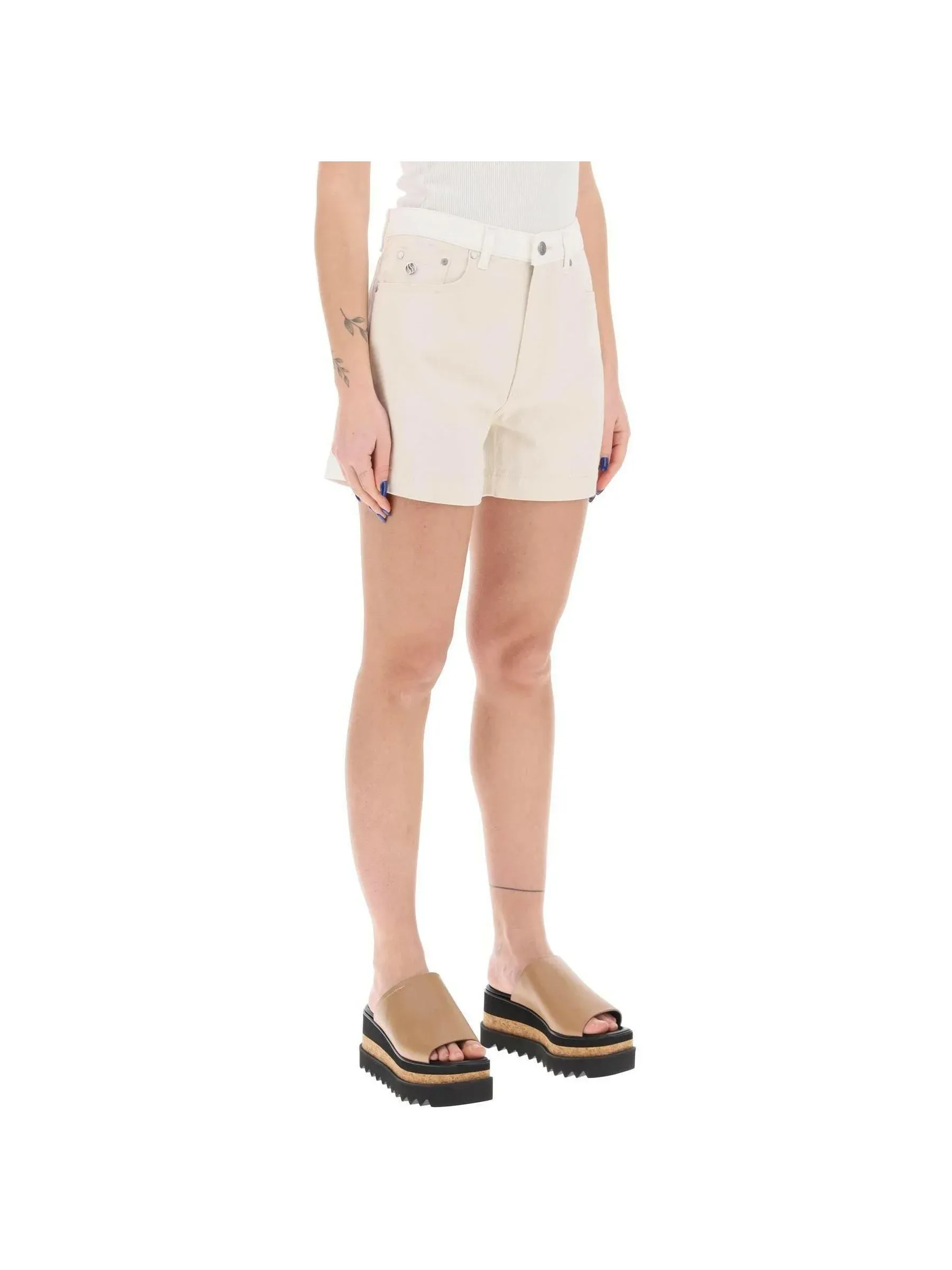 Banana Print Denim Shorts
