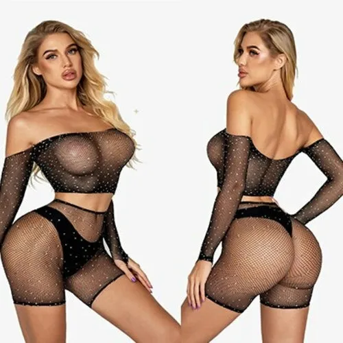 Collant Sexy calze da donna Collant con strass Femme Lenceria diamante