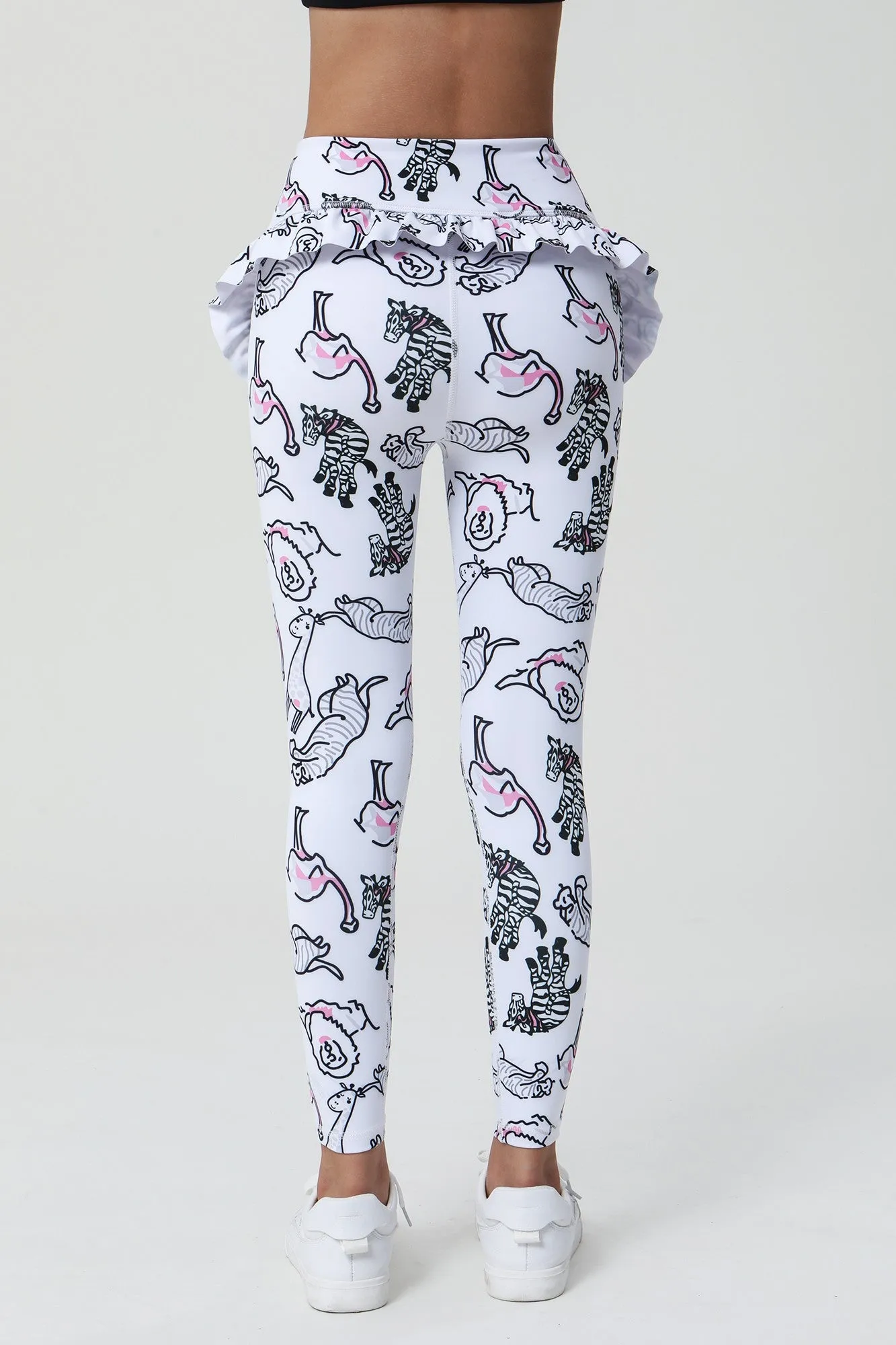 Colorful Prints Scalloped Edge Ballet Leggings