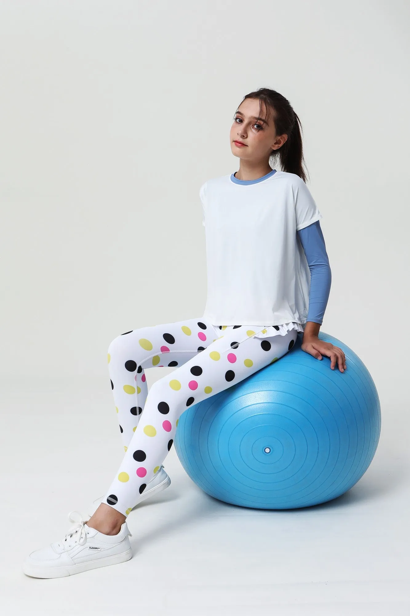 Colorful Prints Scalloped Edge Ballet Leggings