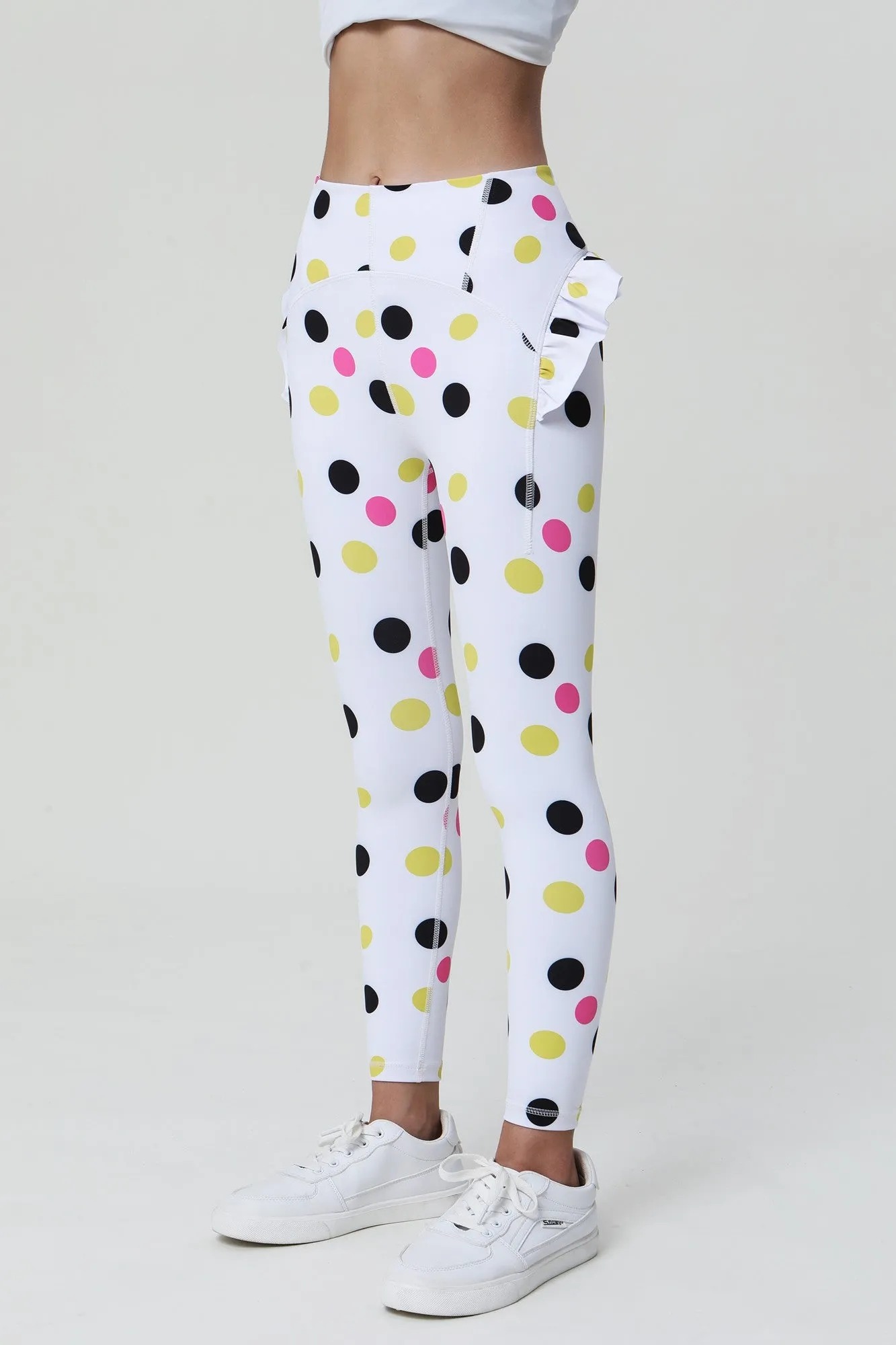 Colorful Prints Scalloped Edge Ballet Leggings