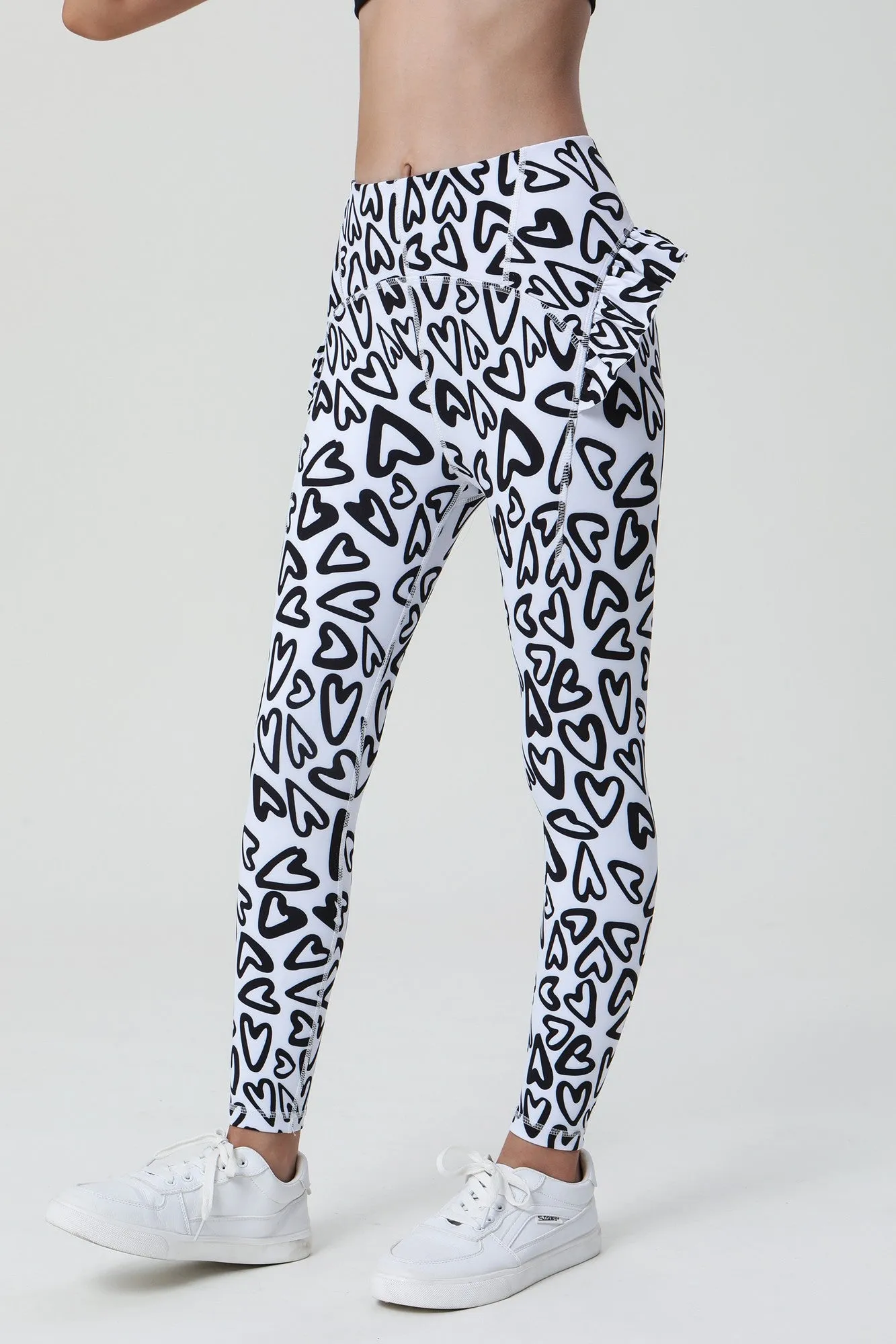 Colorful Prints Scalloped Edge Ballet Leggings