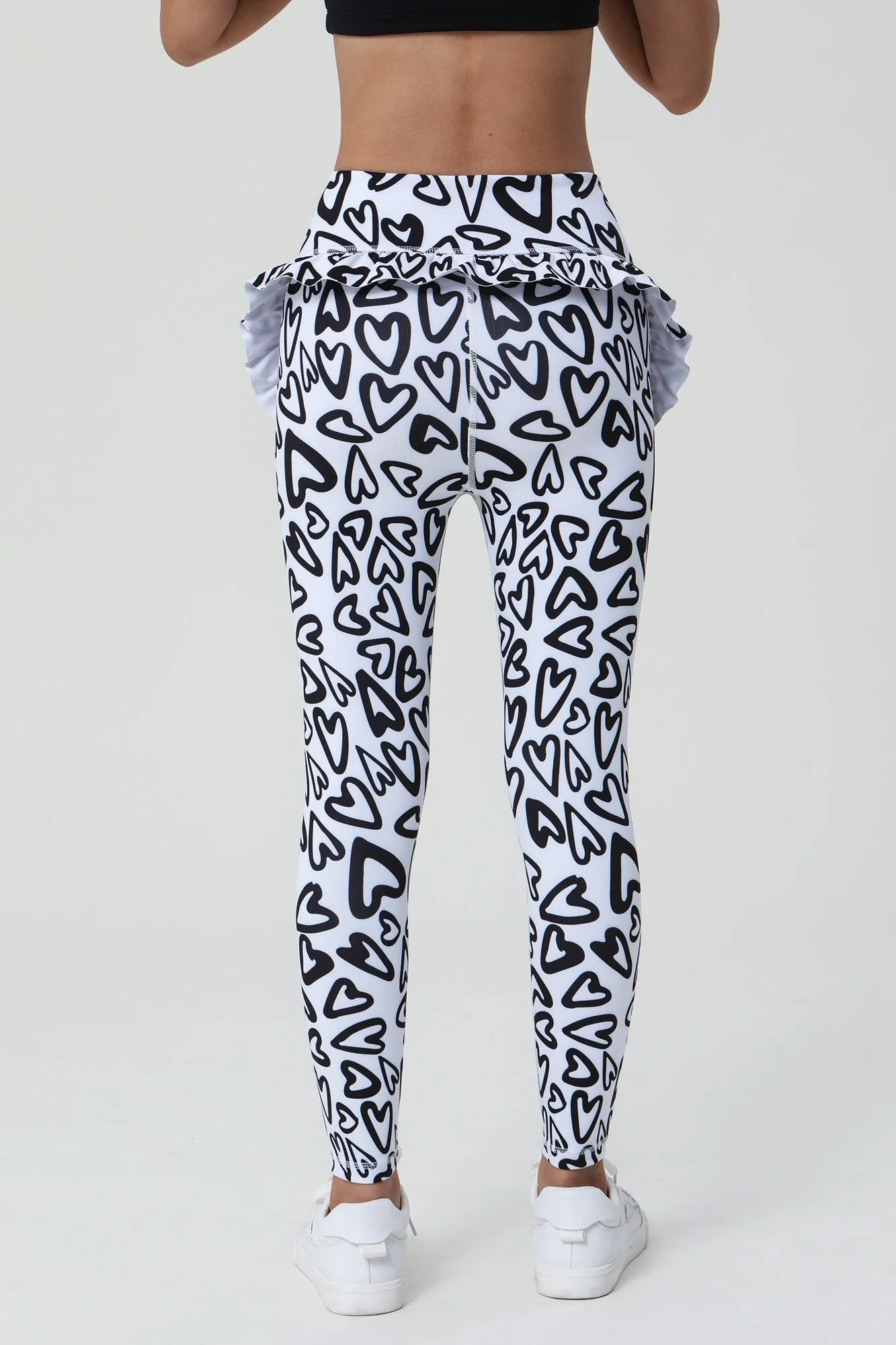 Colorful Prints Scalloped Edge Ballet Leggings