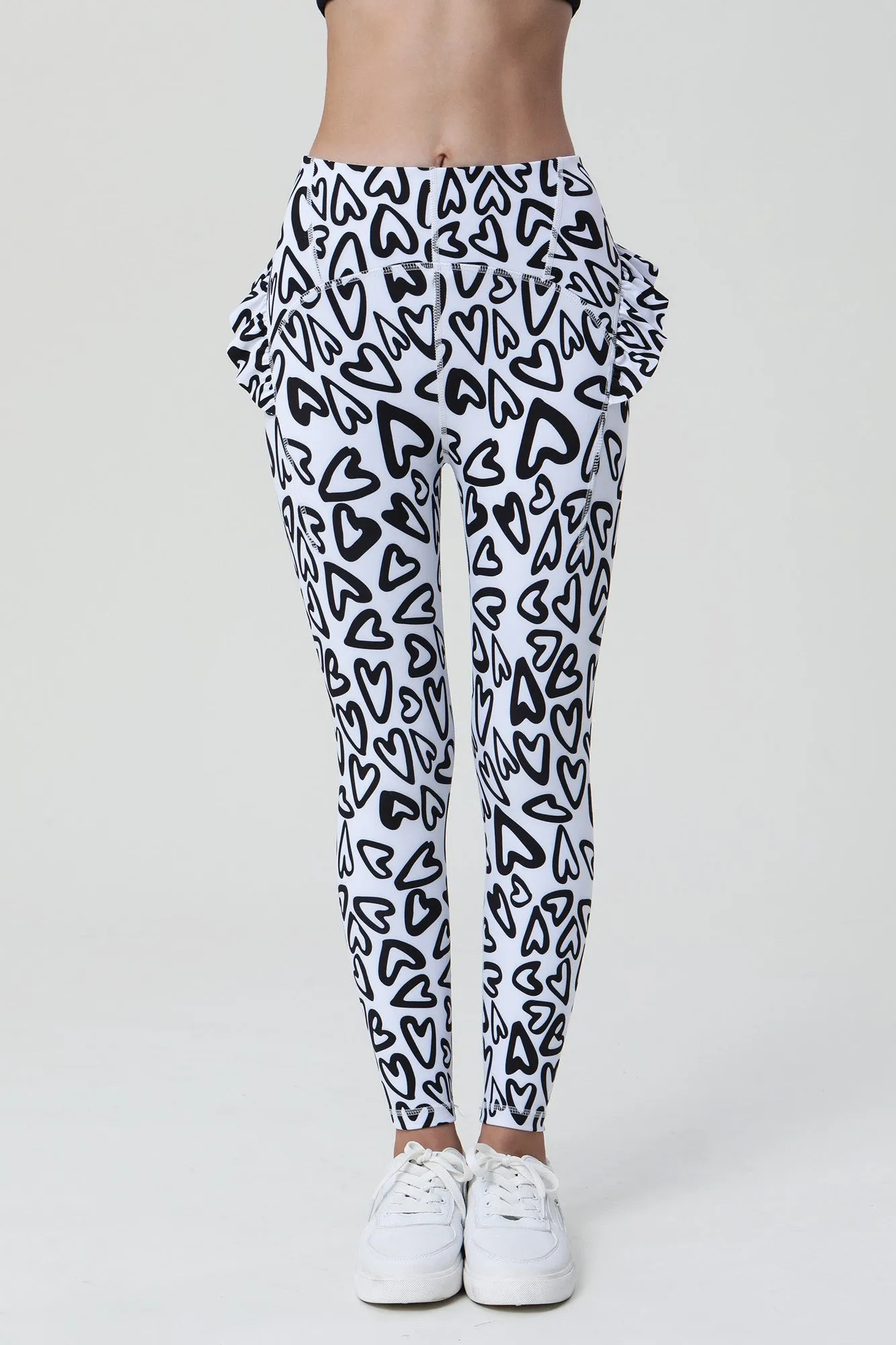 Colorful Prints Scalloped Edge Ballet Leggings