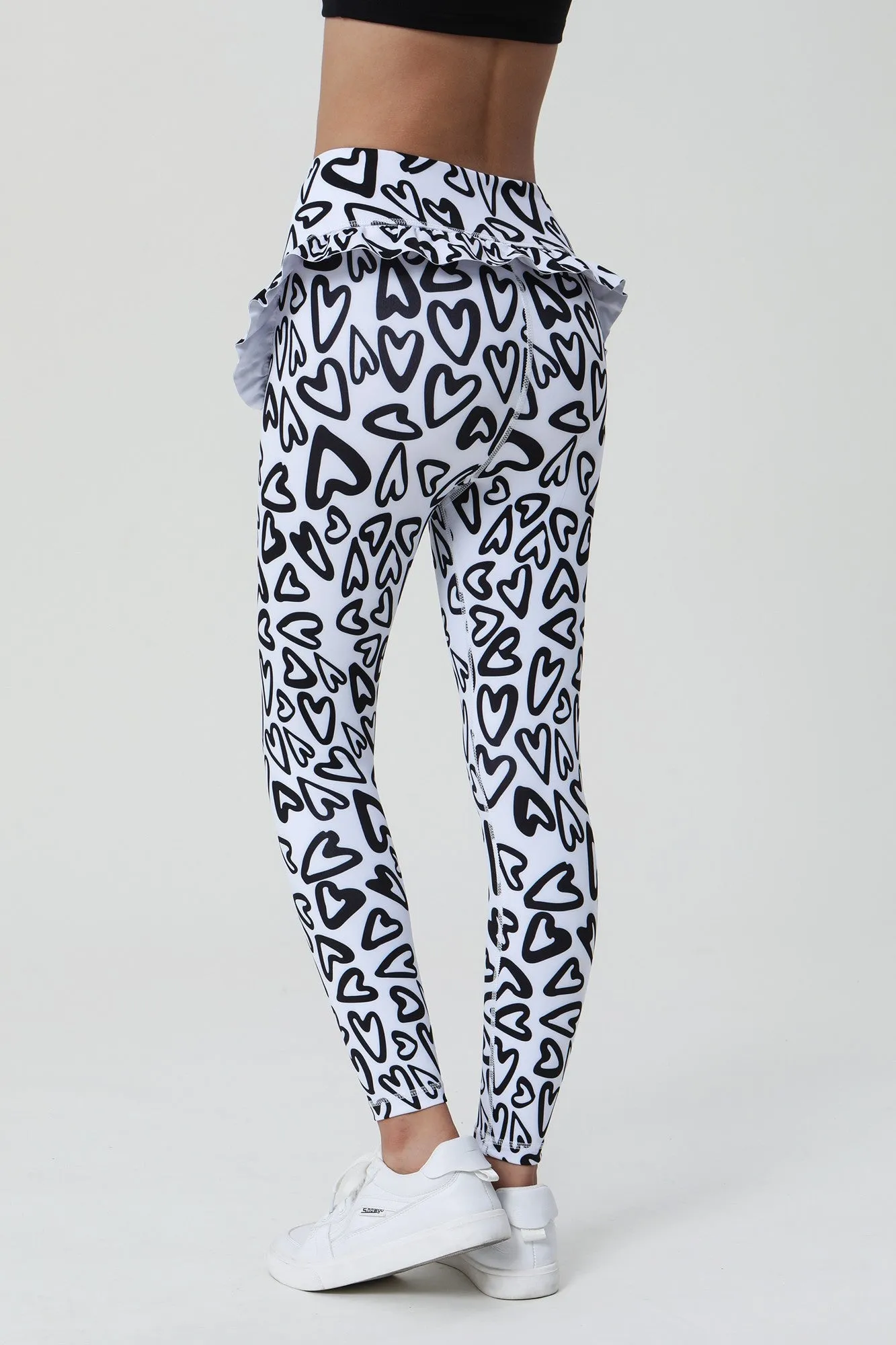 Colorful Prints Scalloped Edge Ballet Leggings