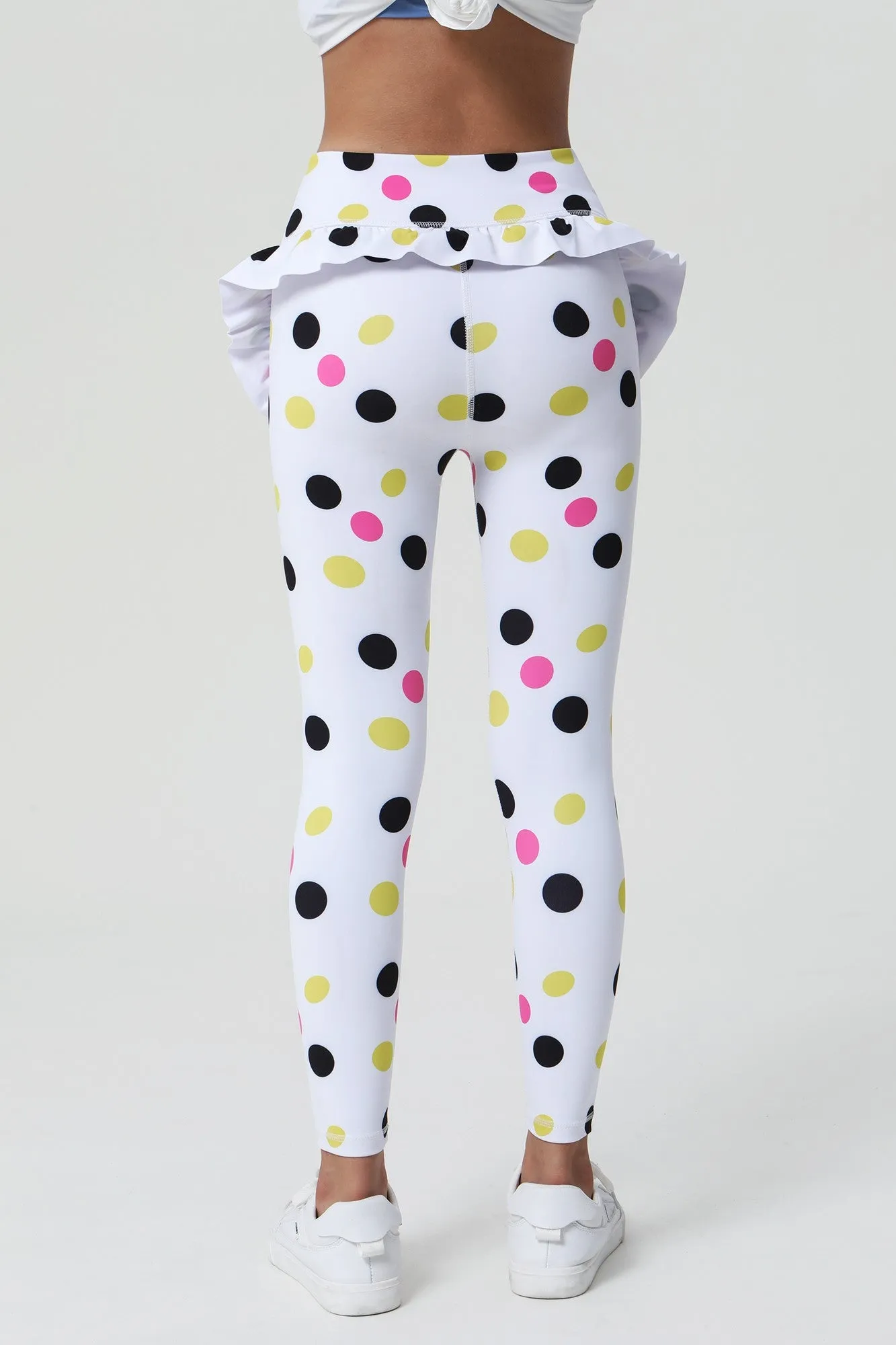 Colorful Prints Scalloped Edge Ballet Leggings