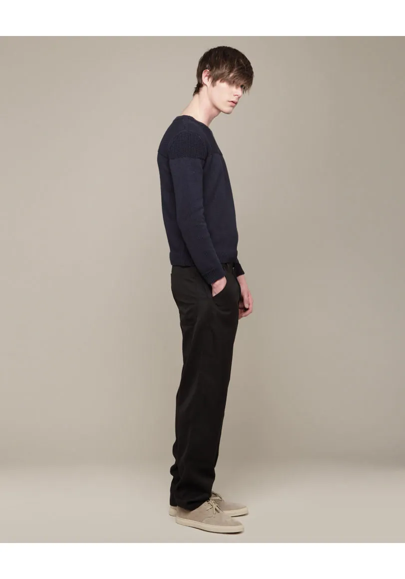Contrast Knit Pullover