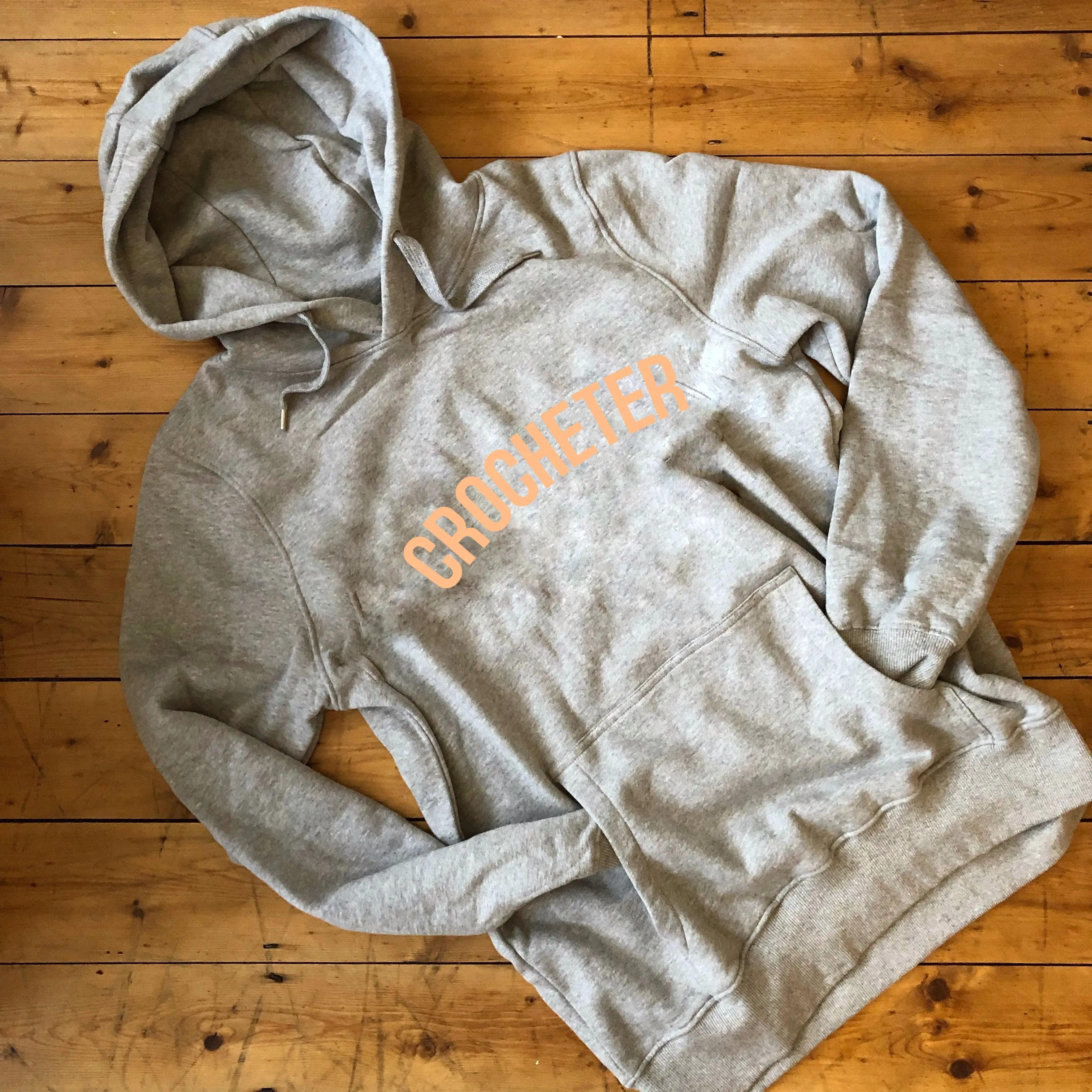 CROCHETER Hoodie - 100% Organic Fairtrade Cotton - Pastel Font