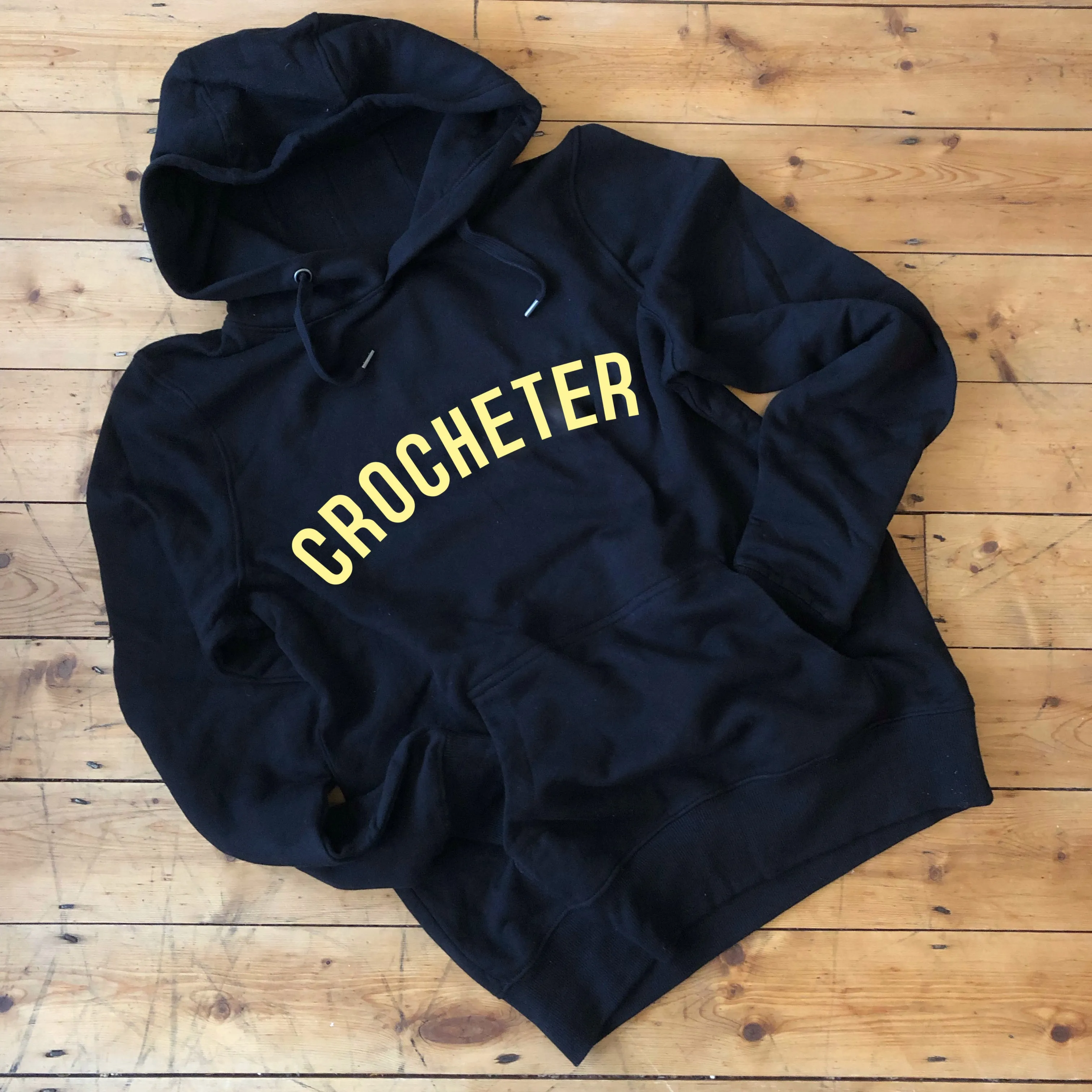CROCHETER Hoodie - 100% Organic Fairtrade Cotton - Pastel Font