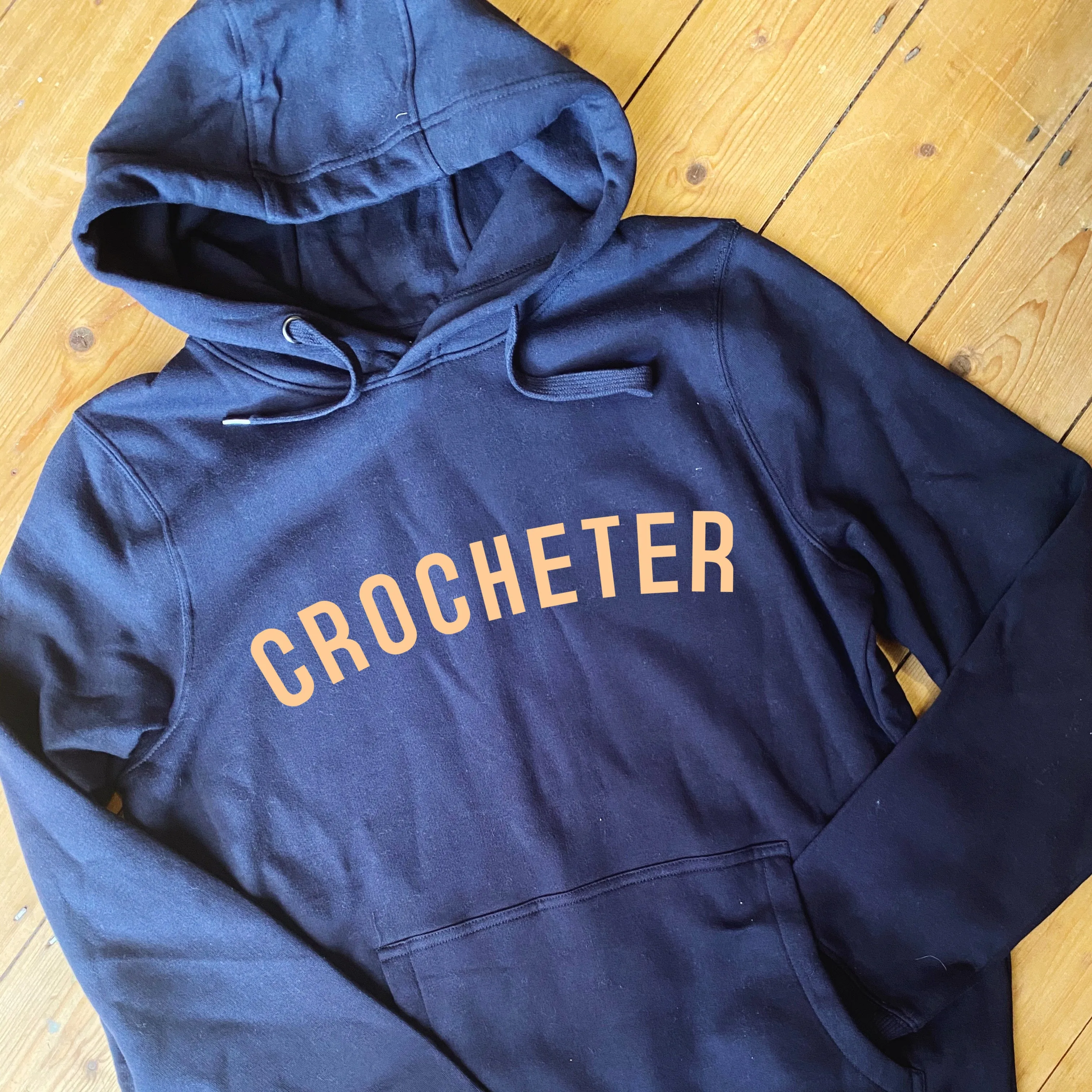 CROCHETER Hoodie - 100% Organic Fairtrade Cotton - Pastel Font