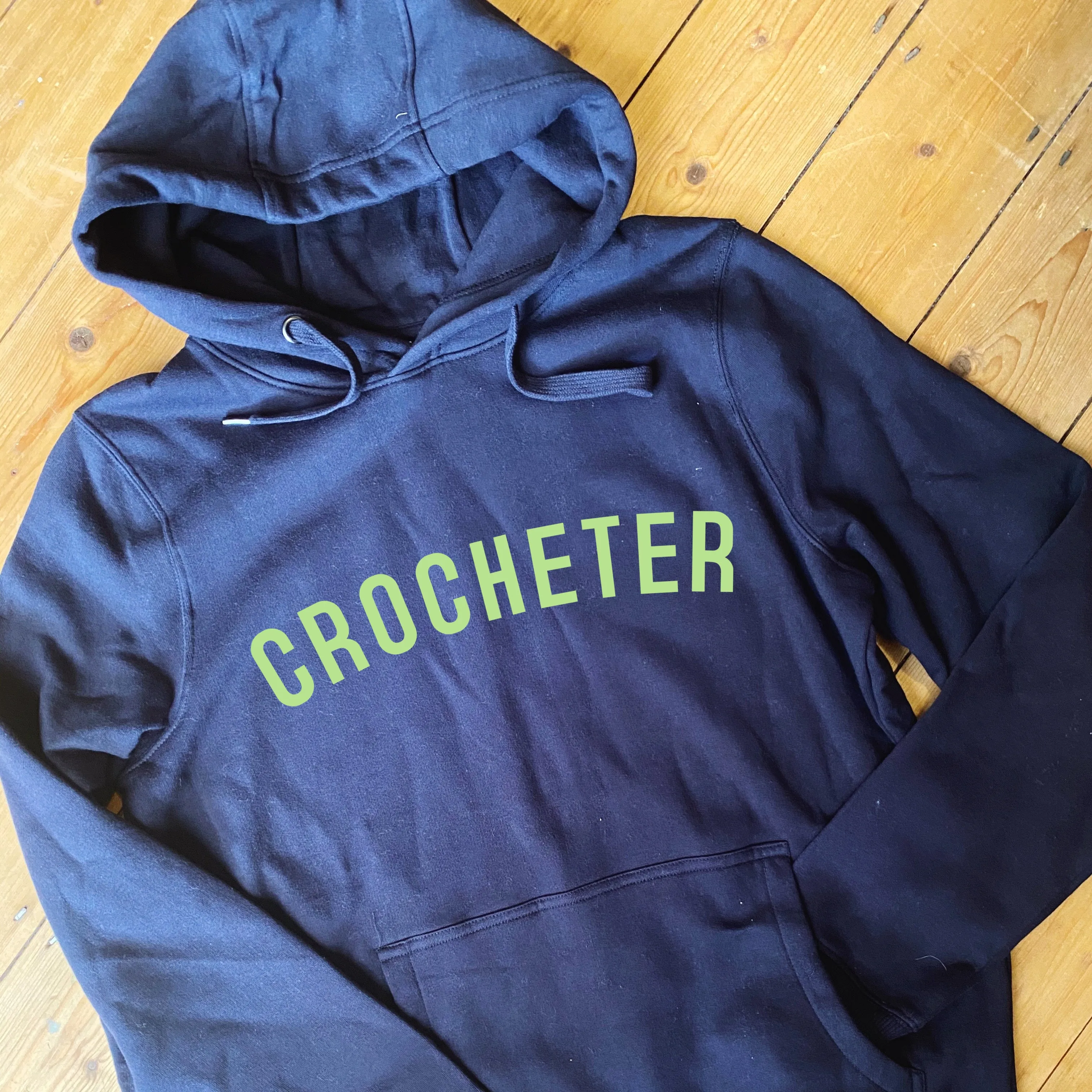 CROCHETER Hoodie - 100% Organic Fairtrade Cotton - Pastel Font