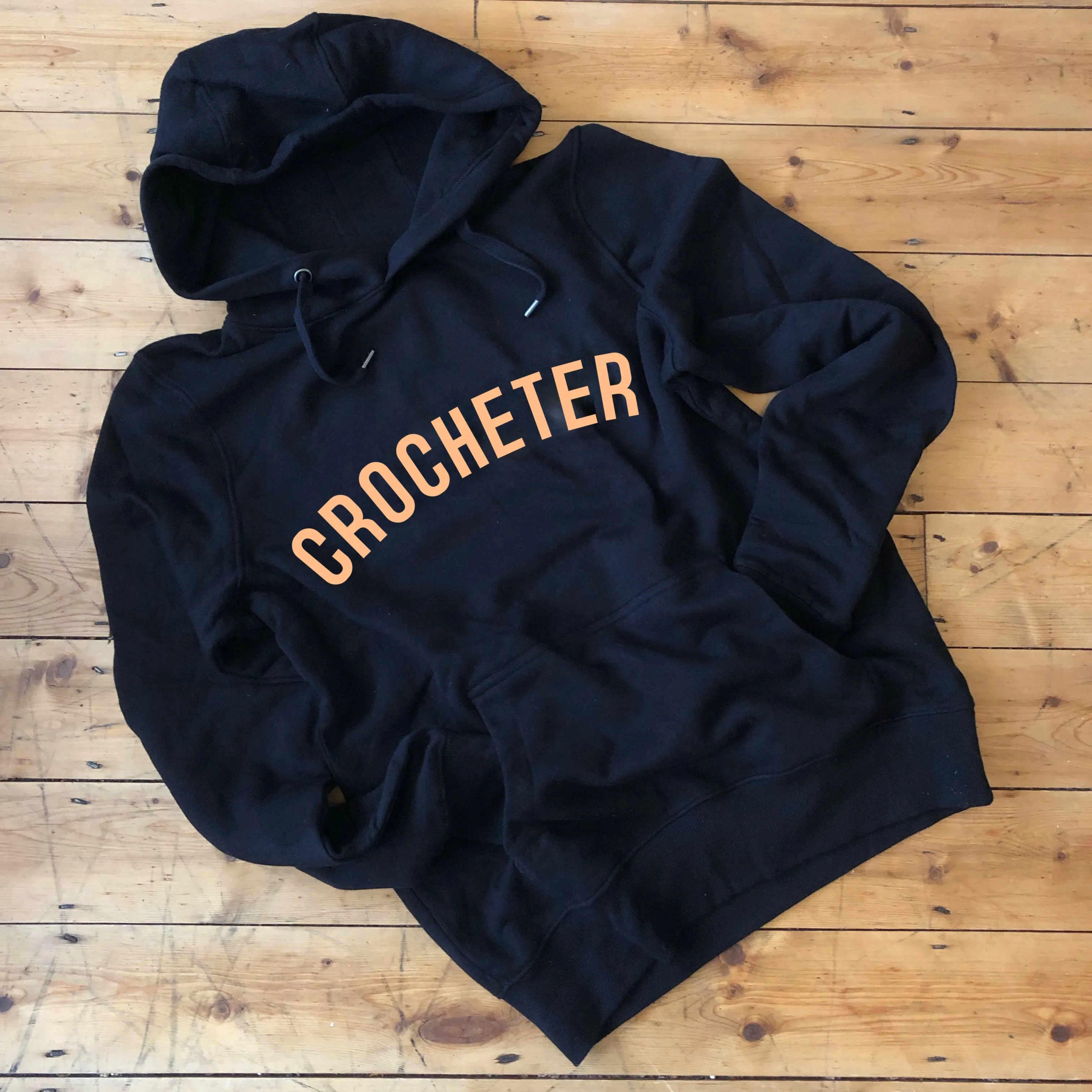 CROCHETER Hoodie - 100% Organic Fairtrade Cotton - Pastel Font