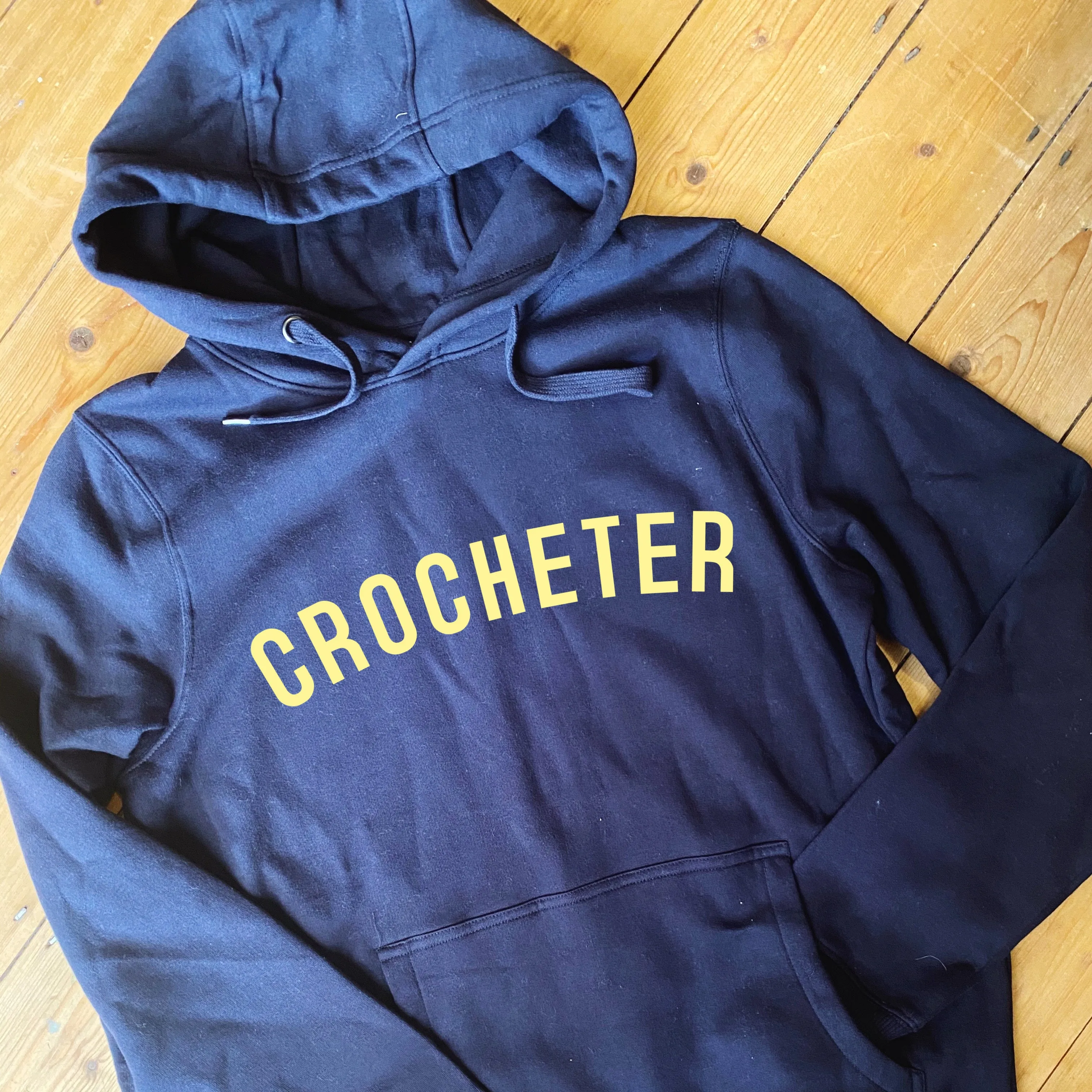 CROCHETER Hoodie - 100% Organic Fairtrade Cotton - Pastel Font