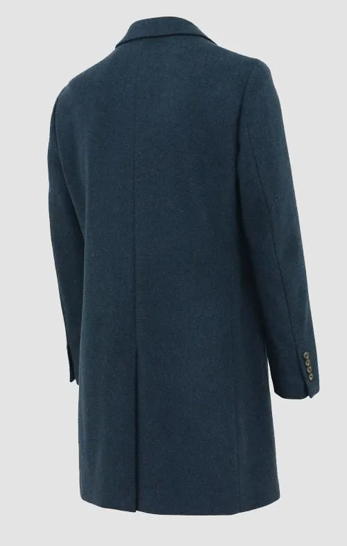 Daniel Hechter chicago winter overcoat in blue wool blend
