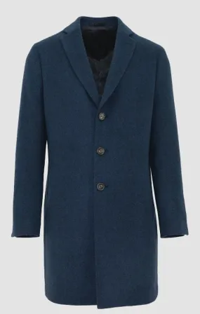 Daniel Hechter chicago winter overcoat in blue wool blend