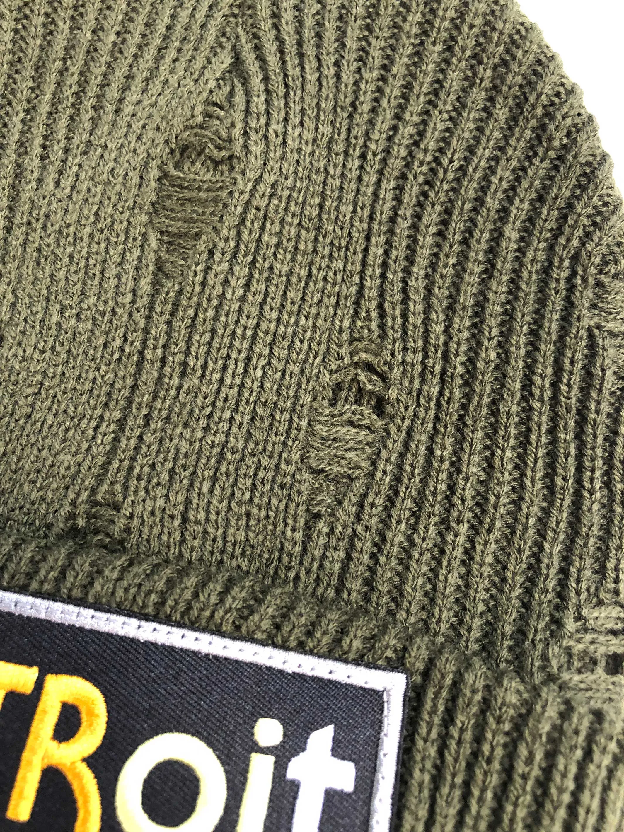 Detroit Rhythm Composer Distressed Fashion Beanie Caps