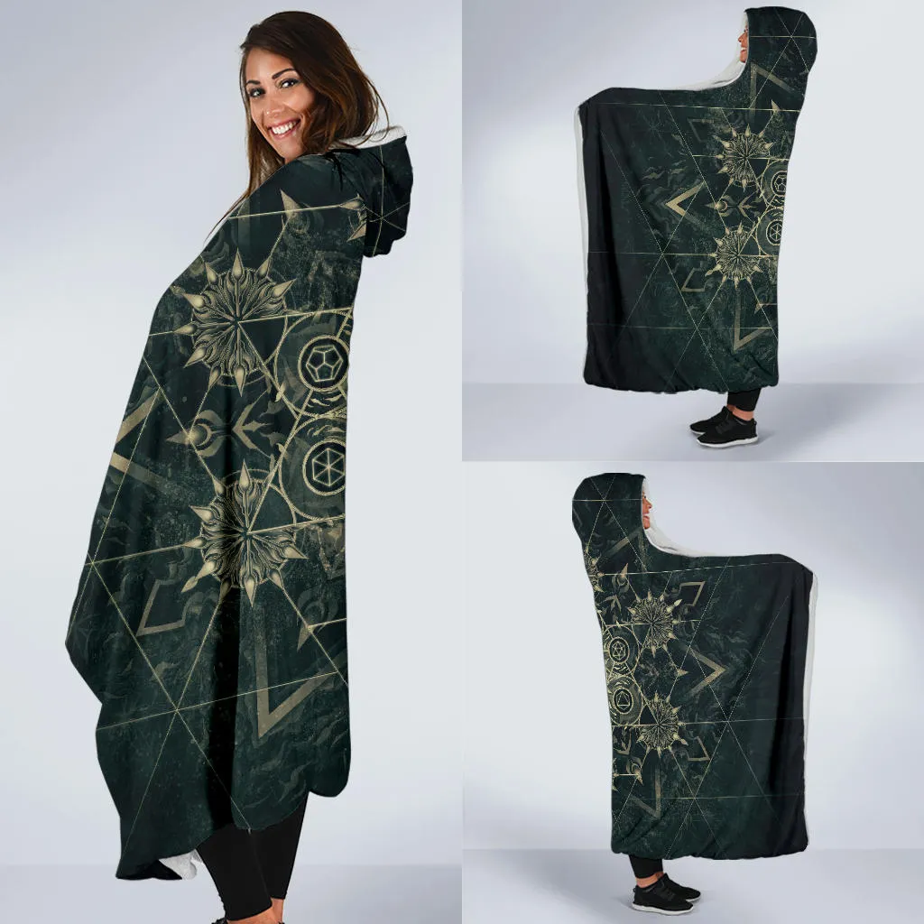 Elements of Sacred Geometry - Mystical | Hooded Blanket | Mandalazed