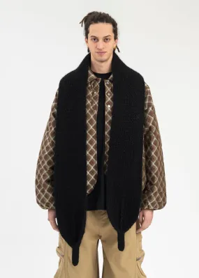 EUPHORIC BLACK SHOE LACE SCARF