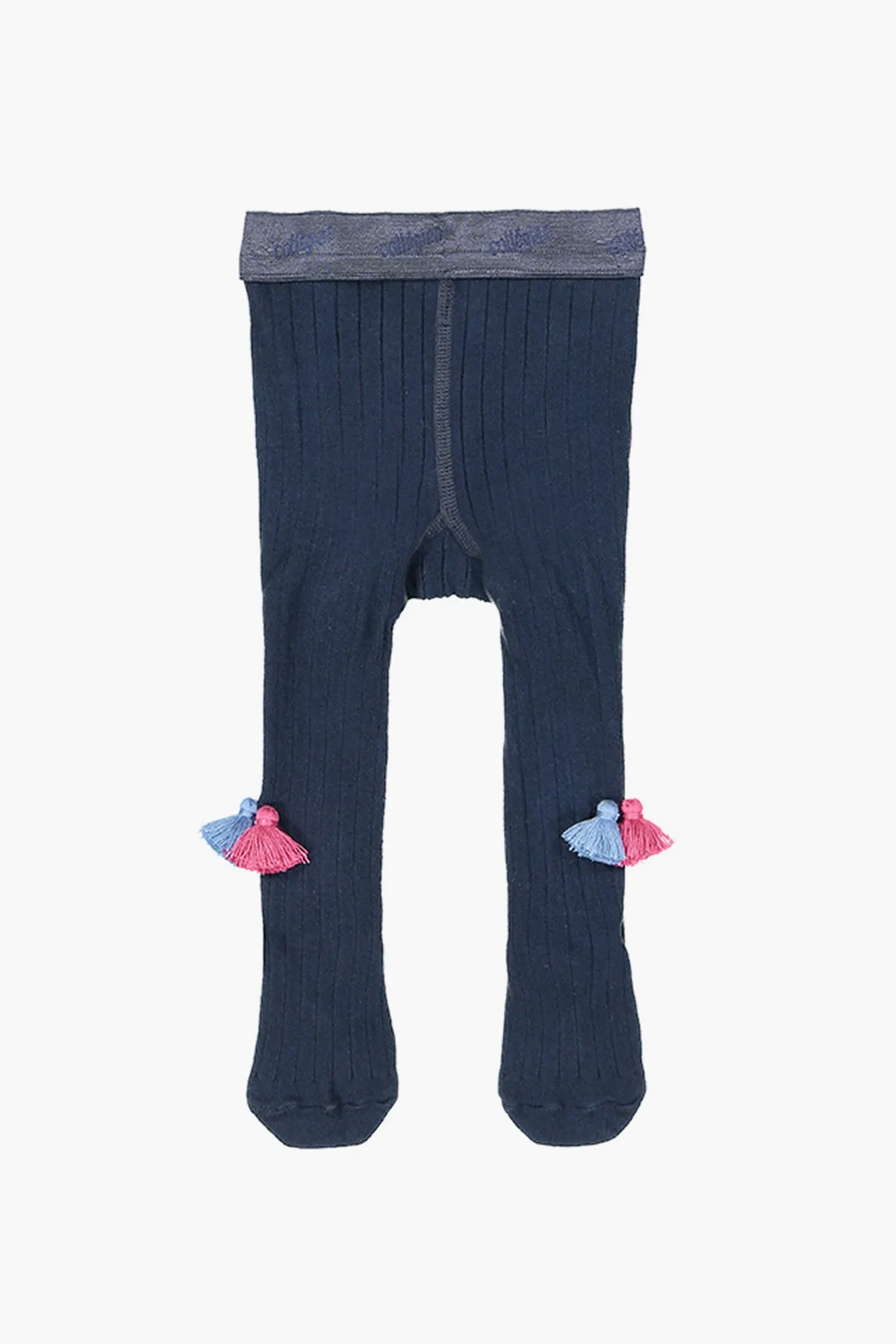 Everbloom Tassel Girls Tights - Navy