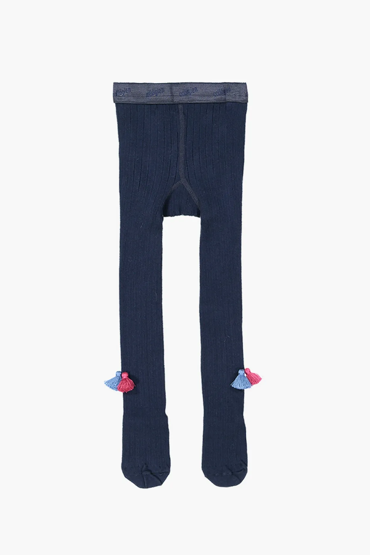 Everbloom Tassel Girls Tights - Navy