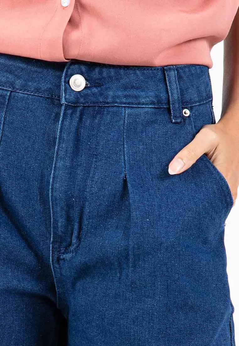 Forest Ladies High Rise Jeans Denim Bermuda Short Pants | Seluar Pendek Jeans Perempuan - 870147