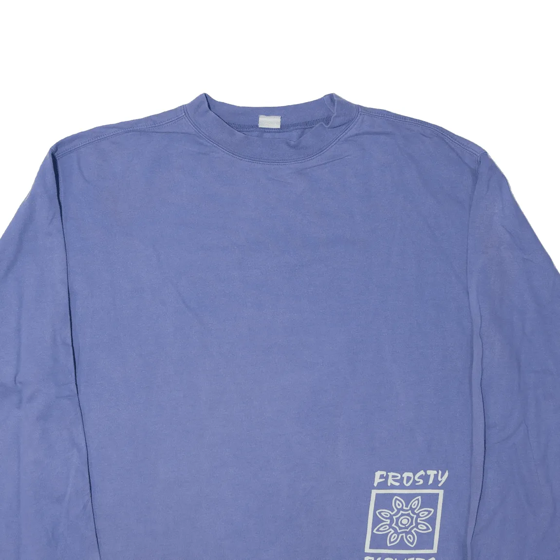 Frosty Flowers Womens Sweatshirt Blue L