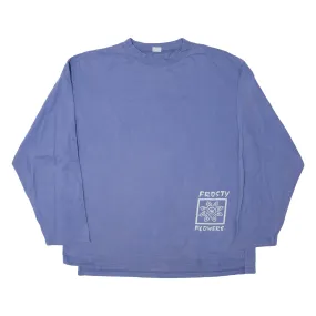 Frosty Flowers Womens Sweatshirt Blue L