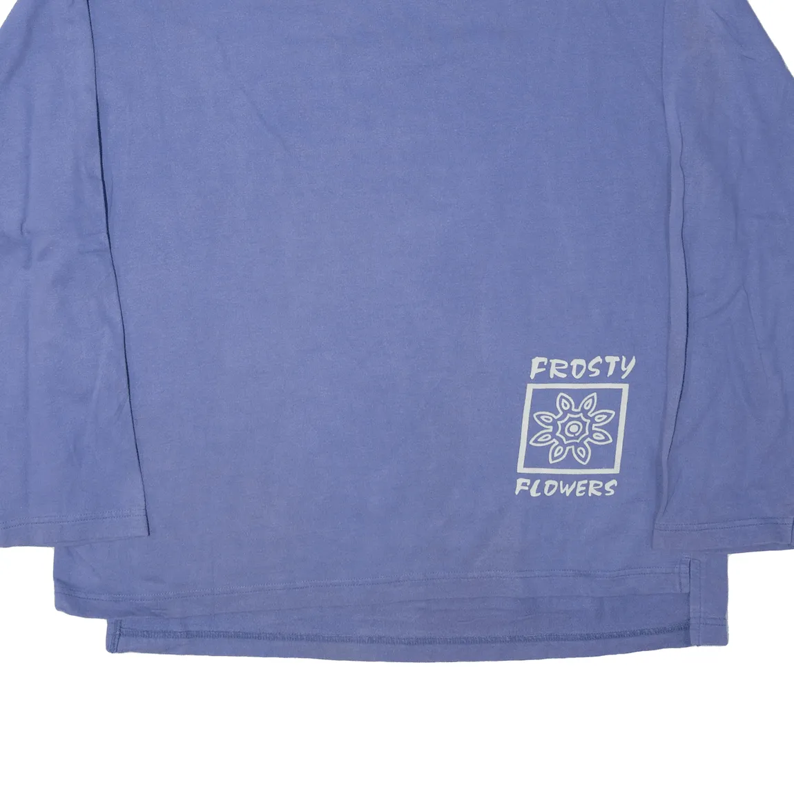 Frosty Flowers Womens Sweatshirt Blue L