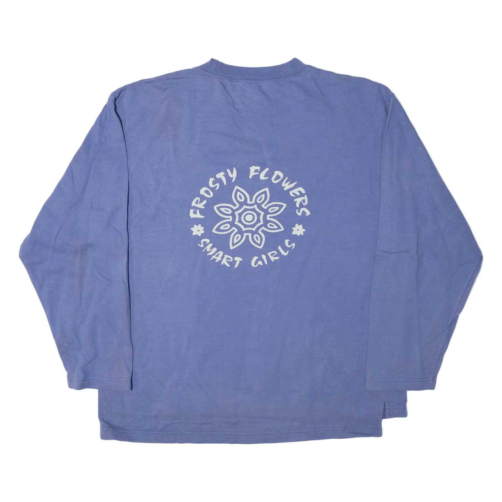 Frosty Flowers Womens Sweatshirt Blue L