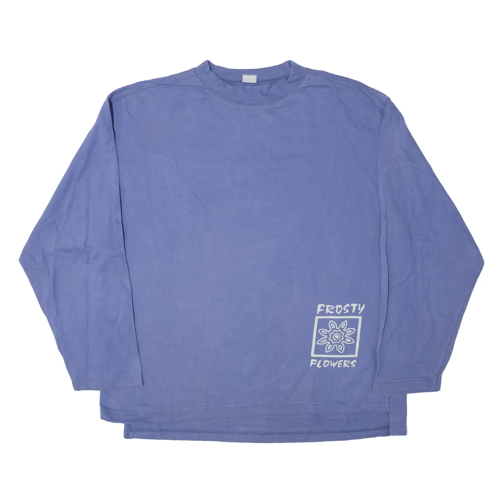 Frosty Flowers Womens Sweatshirt Blue L