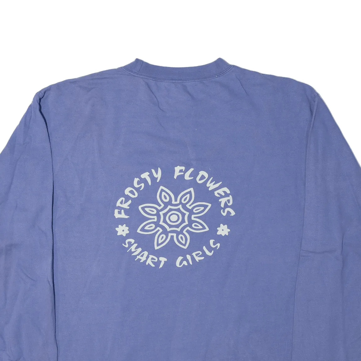 Frosty Flowers Womens Sweatshirt Blue L