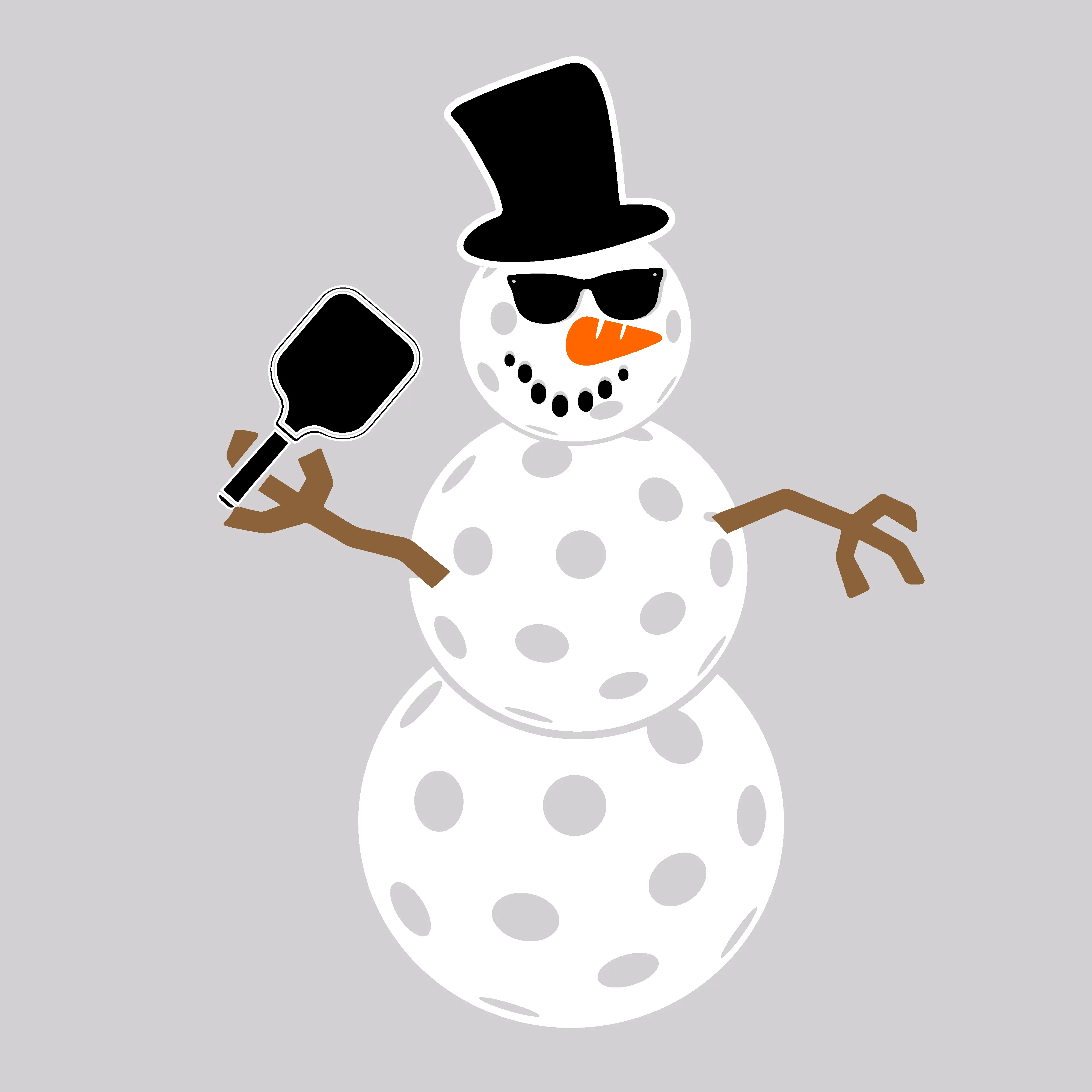 Frosty The Dinking Snowman | Women's 1/4 Zip Pickleball Pullover | 100% Polyester