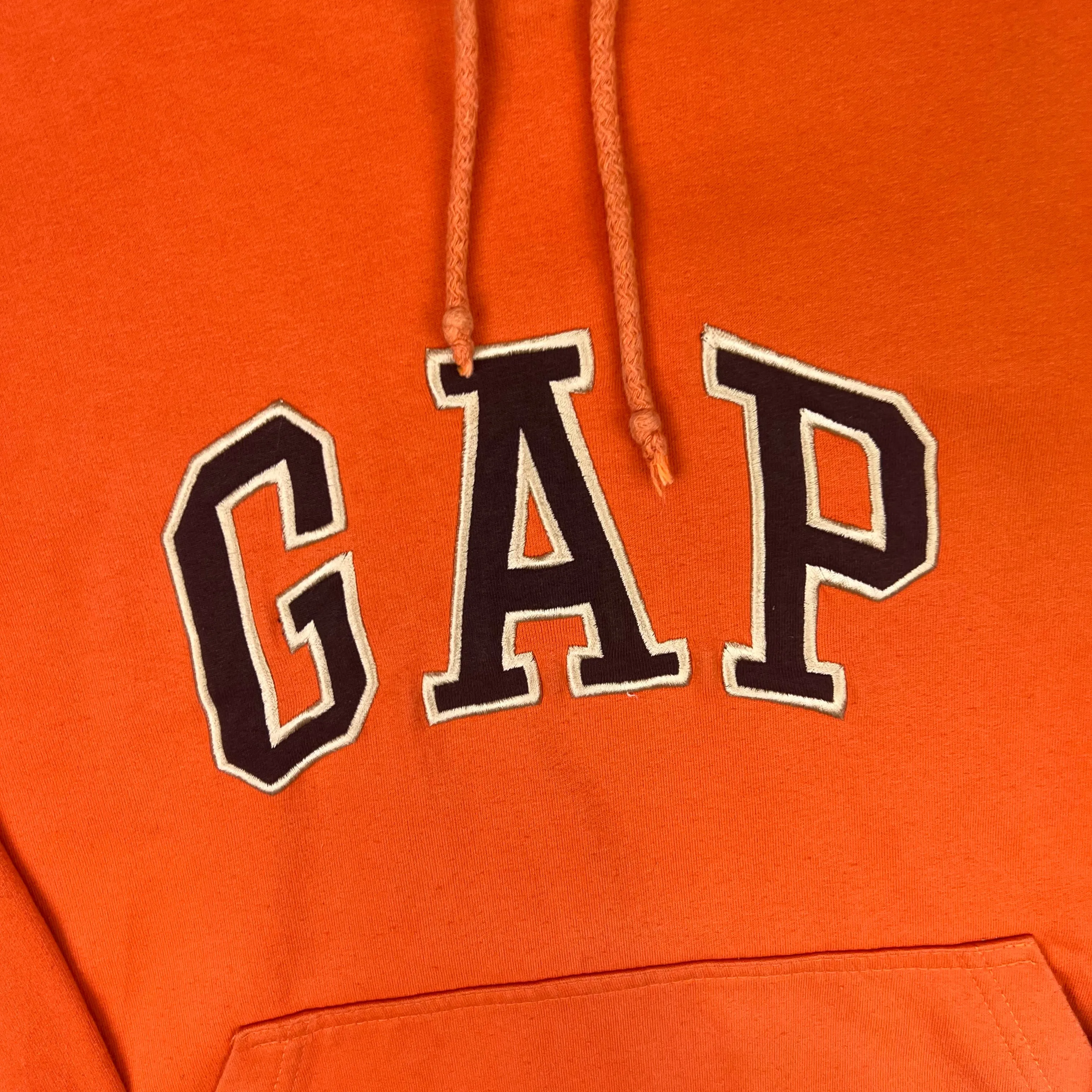 GAP Spell Out Hooded Sweatshirt Orange