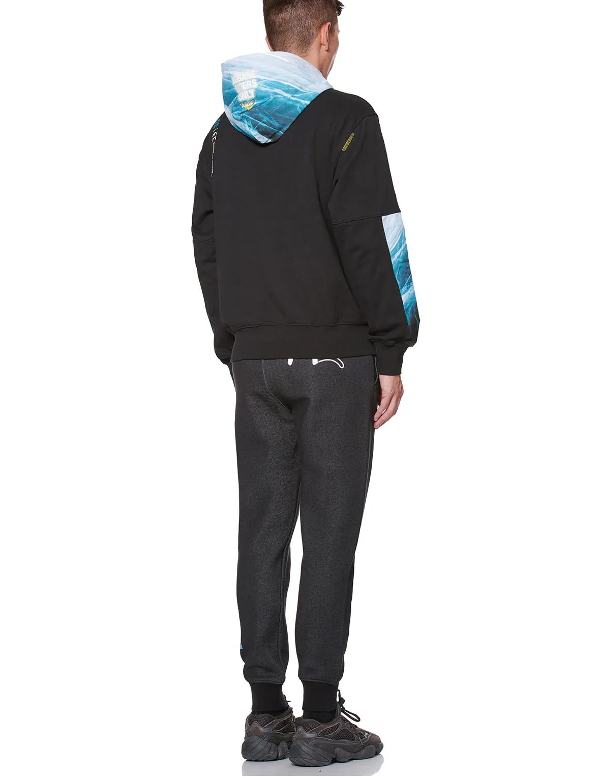 Glacier Print Panel Hoodie