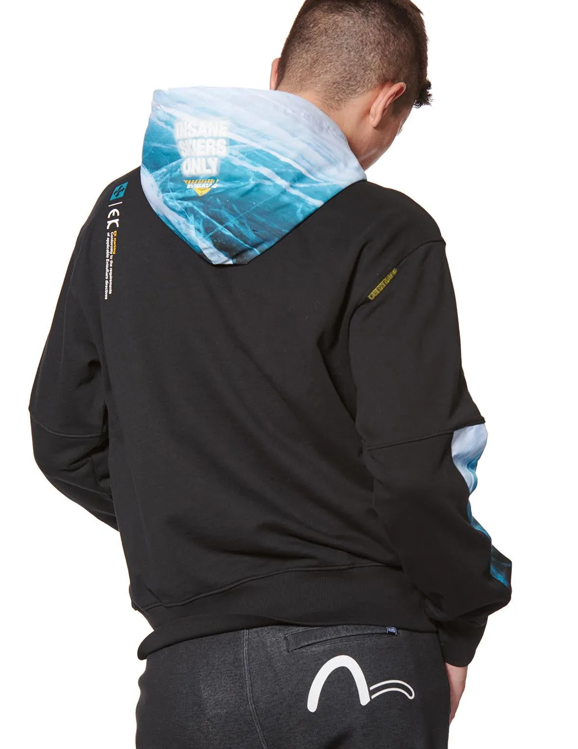 Glacier Print Panel Hoodie