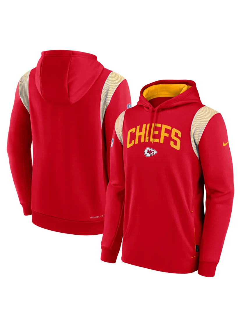Kansas City Chiefs Nike 2022 Sideline Fleece Performance Therma Fit - Pullover Hoodie