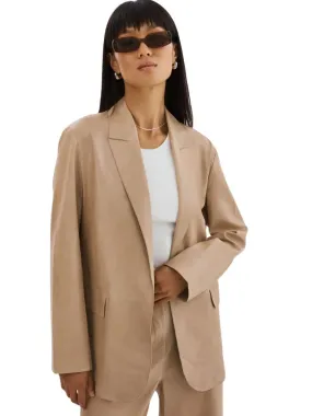 Lamarque Quirina Leather Blazer- Beige