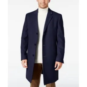 Lauren Ralph Lauren Mens Classic fit Overcoat Coat 36 S Navy Blue Solid
