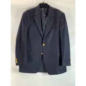 LAUREN RALPH LAUREN Men's Navy Gold Two-Button Stretch Wool Blazer SZ 42R