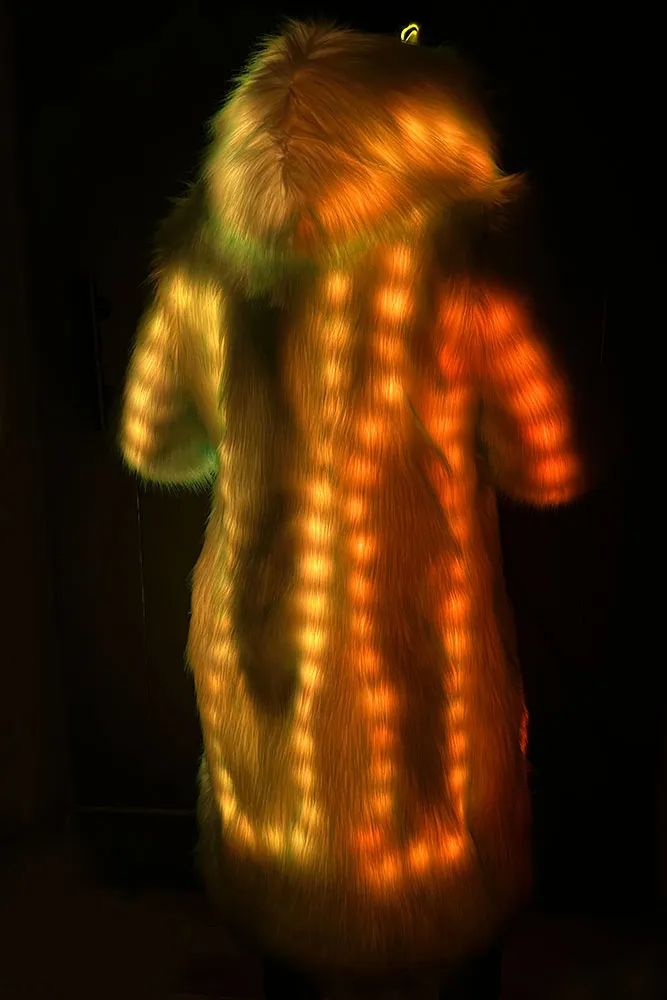 LED Faux Fur Coat