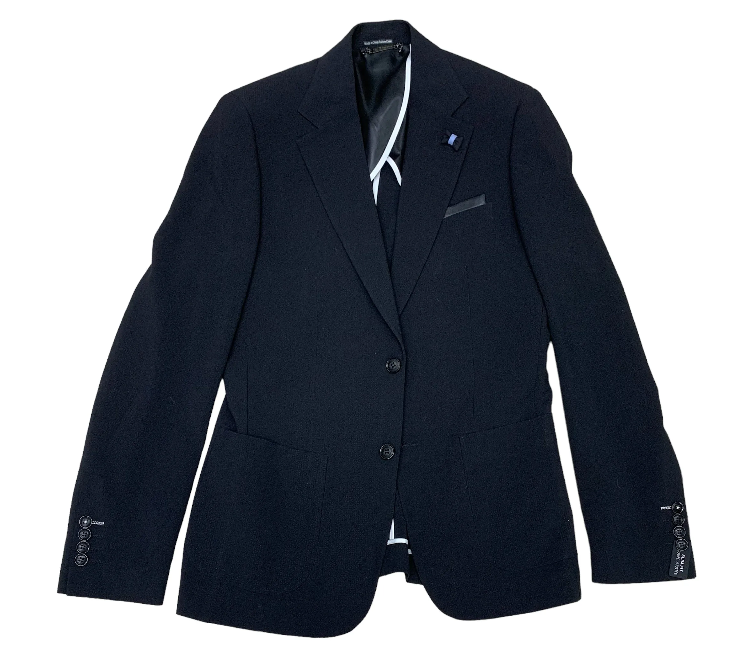 Lief Horsens Seersucker Blazer | Black