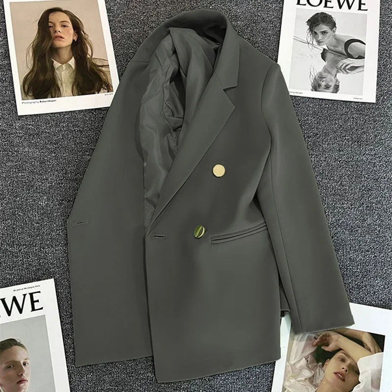 Multicolor Double Breasted Two-button Blazer
