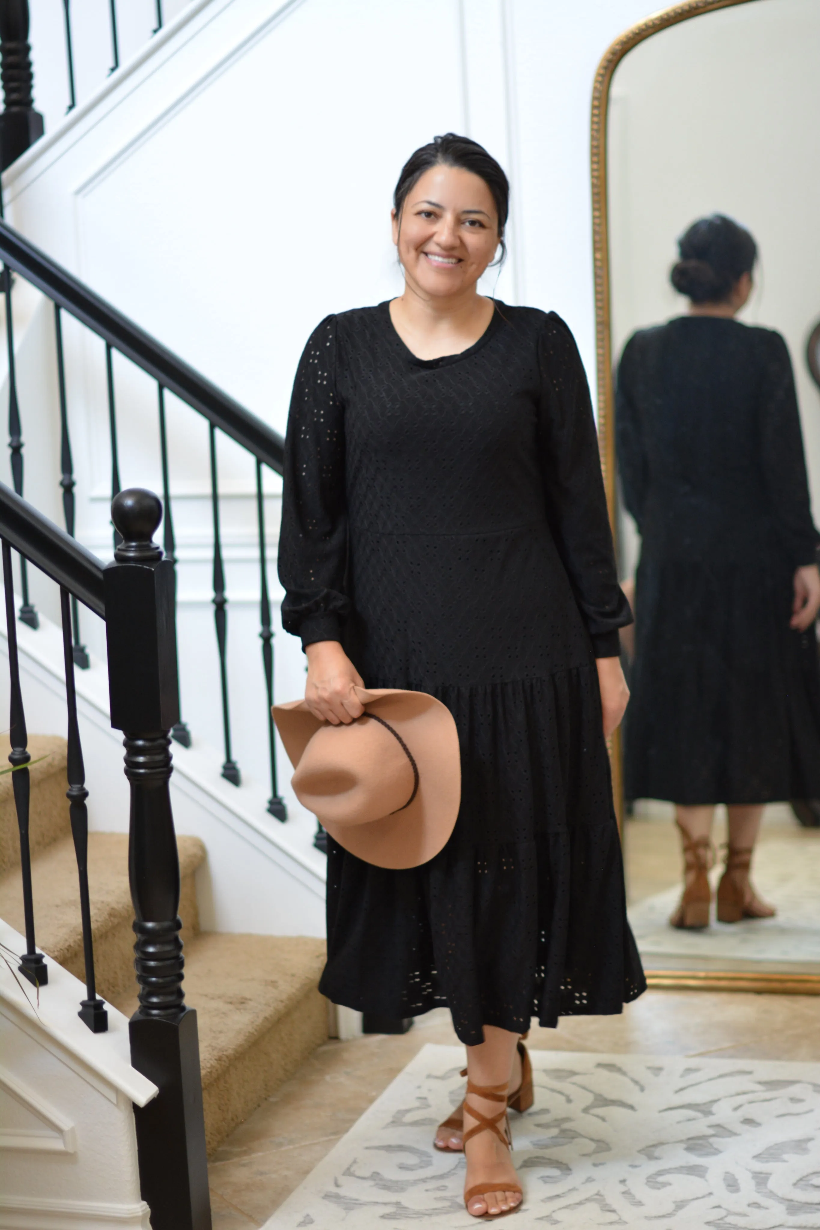 Octavia Black Eyelet Dress