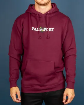 Pass~Port - Olive Puff Print Hoodie - Maroon